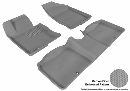 3D Maxpider Kagu Floormats - Gray - Set (3-Piece)