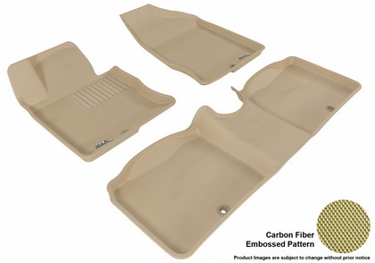 3D Maxpider Kagu Floormats - Tan - Set (3-Piece)