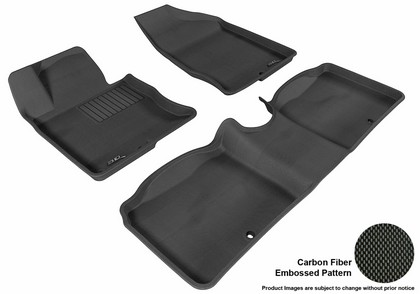 3D Maxpider Kagu Floormats - Black - Set (3-Piece)