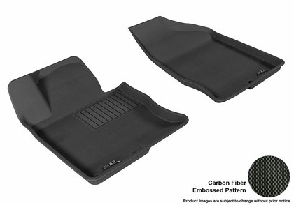 3D Maxpider Kagu Floormat - Black - Row 1 (2-Piece)