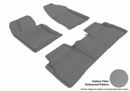 3D Maxpider Kagu Floormats - Gray - Set (3-Piece)