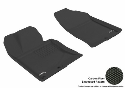 3D Maxpider Kagu Floormat - Black - Row 1 (2-Piece)