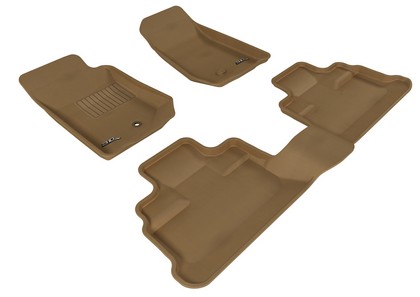 3D Maxpider Kagu Floormats - Tan - Set (3-Piece)