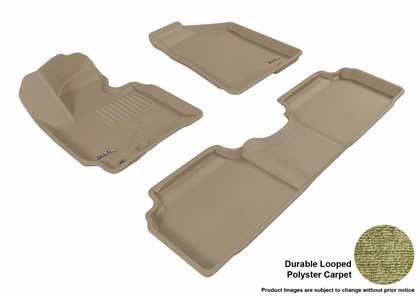 3D Maxpider Classic Floormats - Tan - Set (3-Piece)