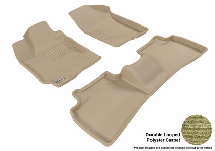 3D Maxpider Classic Floormats - Tan - Set (3-Piece)