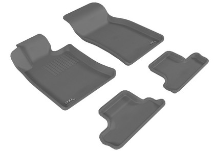 3D Maxpider Kagu Floormats - Gray - Set (4-Piece)