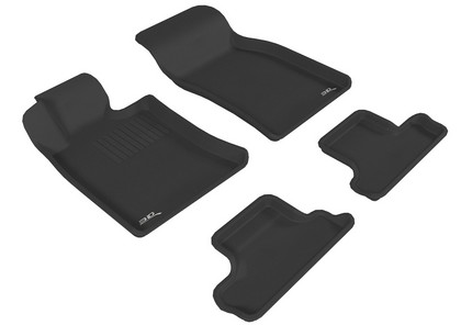 3D Maxpider Kagu Floormats - Black - Set (4-Piece)