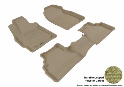 3D Maxpider Classic Floormats - Tan - Set (3-Piece)