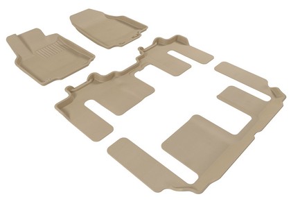 3D Maxpider Kagu Floormats - Tan - Set (4-Piece)