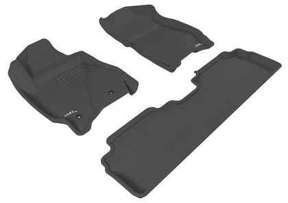 3D Maxpider Kagu Floormats - Black - Set (3-Piece)