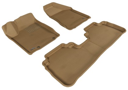 3D Maxpider Kagu Floormats - Tan - Set (3-Piece)