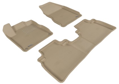 3D Maxpider Kagu Floormats - Tan - Set (3-Piece)