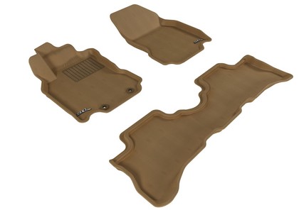 3D Maxpider Kagu Floormats - Tan - Set (3-Piece)