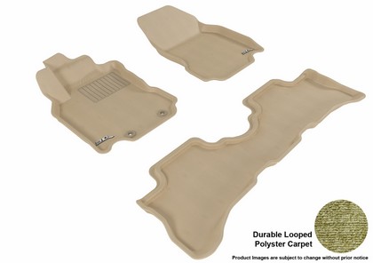 3D Maxpider Classic Floormats - Tan - Set (3-Piece)