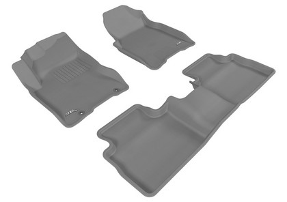 3D Maxpider Kagu Floormats - Gray - Set (3-Piece)