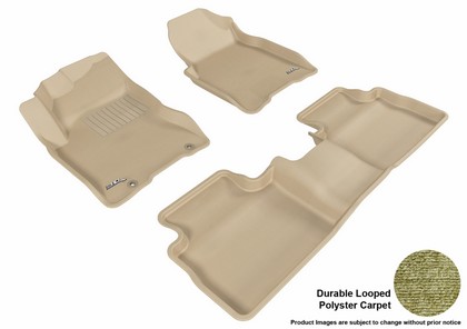 3D Maxpider Classic Floormats - Tan - Set (3-Piece)