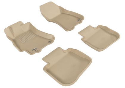 3D Maxpider Kagu Floormats - Tan - Set (4-Piece)