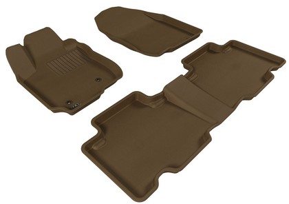 3D Maxpider Kagu Floormats - Tan - Set (3-Piece)