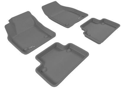 3D Maxpider Kagu Floormats - Gray - Set (4-Piece)