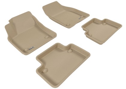 3D Maxpider Kagu Floormats - Tan - Set (4-Piece)