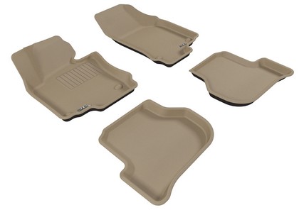 3D Maxpider Kagu Floormats - Tan - Set (4-Piece)