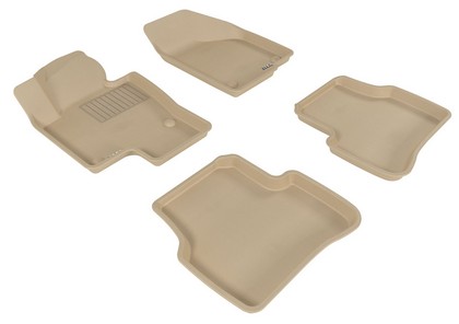 3D Maxpider Kagu Floormats - Tan - Set (4-Piece)