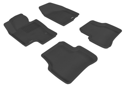 3D Maxpider Kagu Floormats - Black - Set (4-Piece)