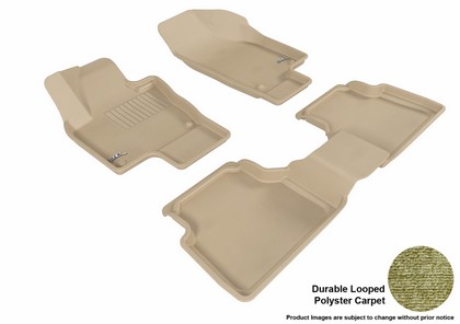 3D Maxpider Classic Floormats - Tan - Set (3-Piece)