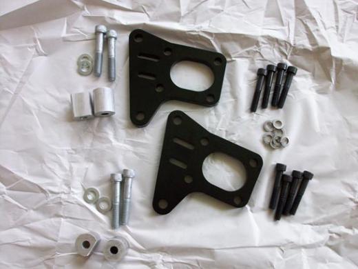 6LE Designs F-Body C5 Rotor Conversion Kit BRACKETS RAW