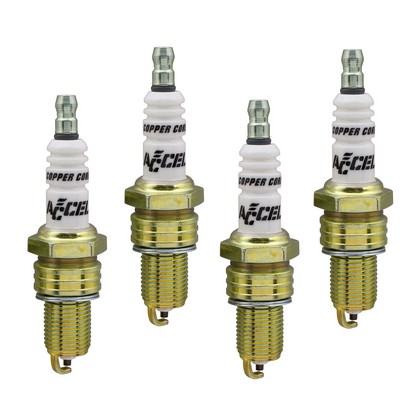 Accel U-Groove Resistor Spark Plug-0.75 in. Reach (4 Pack)