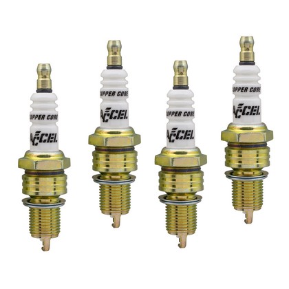 Accel U-Groove Resistor Spark Plug (4 Pack)