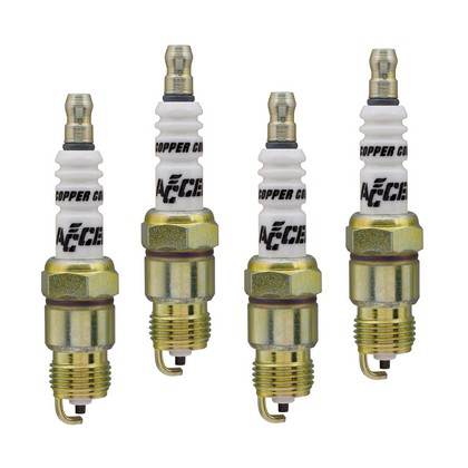 Accel U-Groove Resistor Spark Plug (4 Pack)