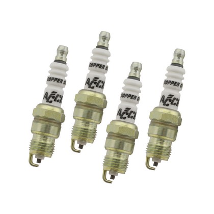 Accel U-Groove Spark Plug (Resistor-Shorty Plug For Headers)(4 Pack)