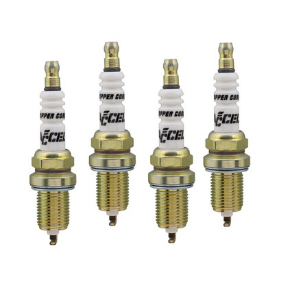 Accel U-Groove Resistor Spark Plug (4 Pack)