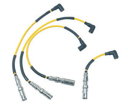 Accel Custom Fixed Length Fit Super Stock Spiral Spark Plug Wire Set -Yellow 7mm