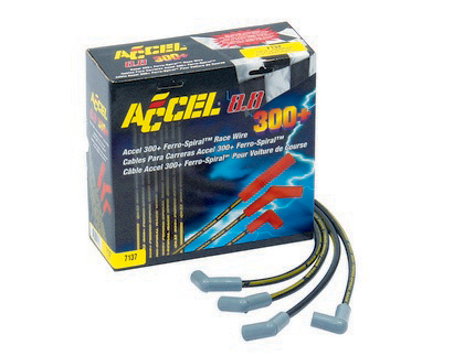 Accel Custom Fixed Length Fit 300+ Race Spark Plug Wire Set - Black 8.8mm