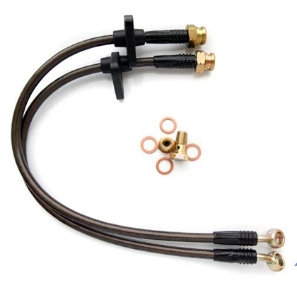 Agency Power Brake Lines - Rear Steel Braided Brake Lines