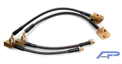 Agency Power Brake Lines - Front Steel Braided Brake Lines (Brembo Calipers)