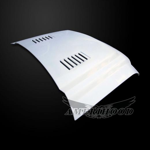 AmeriHood Fiberglass Hood  -- Type-E Style Functional Heat Extraction Ram Air