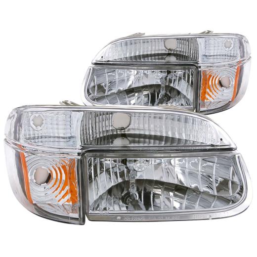 Anzo Crystal Headlights - Chrome With Corner Lights - 2 - Piece