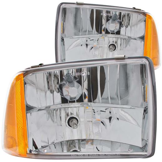 Anzo Crystal Headlights - Chrome 1 - Piece