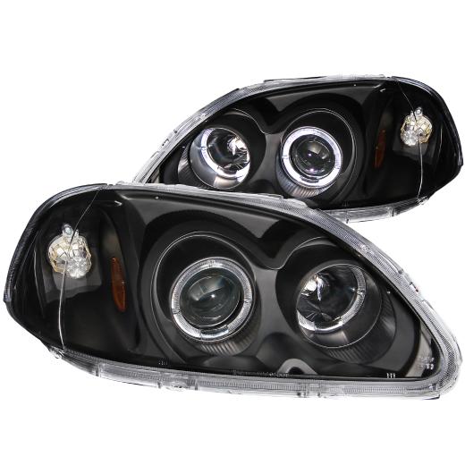 Anzo Projector Headlights - With Halo Black