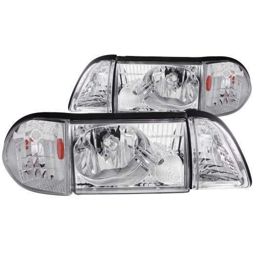 Anzo Crystal Headlights - Chrome With Corner Lights - 2 - Piece