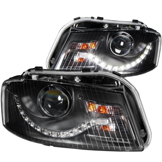 Anzo Projector Headlights - Black (R8 LED Style)