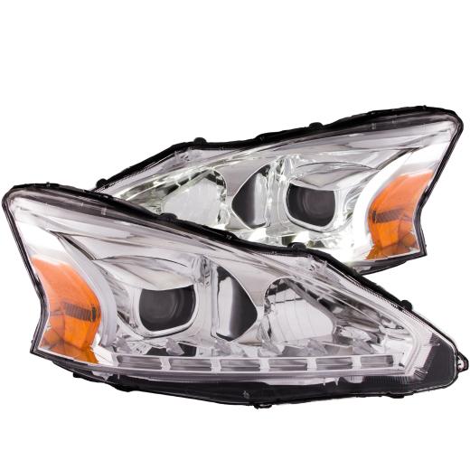 Anzo Projector Headlights - With Plank Style Design Chrome