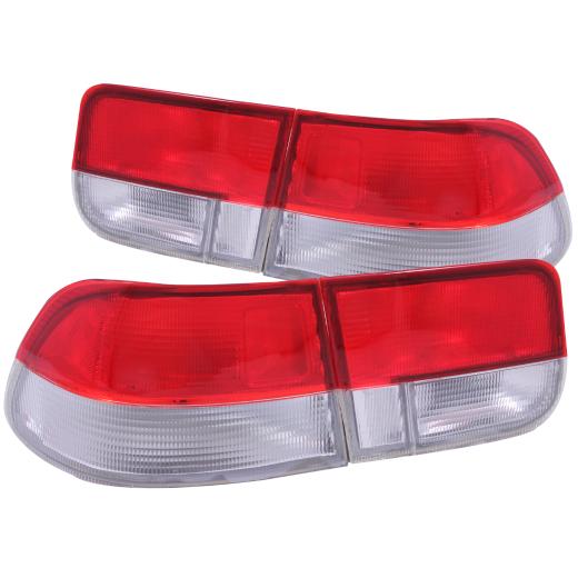 Anzo Taillights - Red/Clear - OEM 4 - Piece