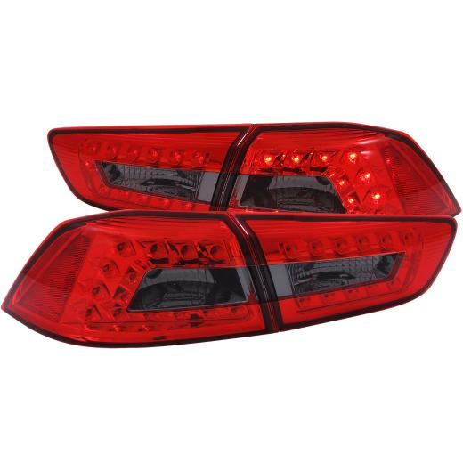 Anzo LED Taillights - Red/Smoke