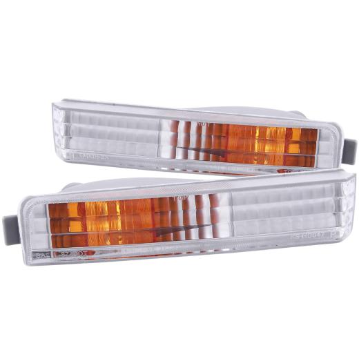 Anzo Euro Parking Lights - Chrome With Amber Reflector