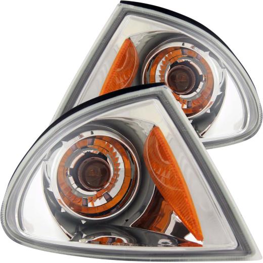 Anzo Euro Corner Lights - Chrome With Amber Reflector