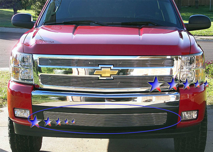 APS Polished Aluminum Lower Bumper Grille